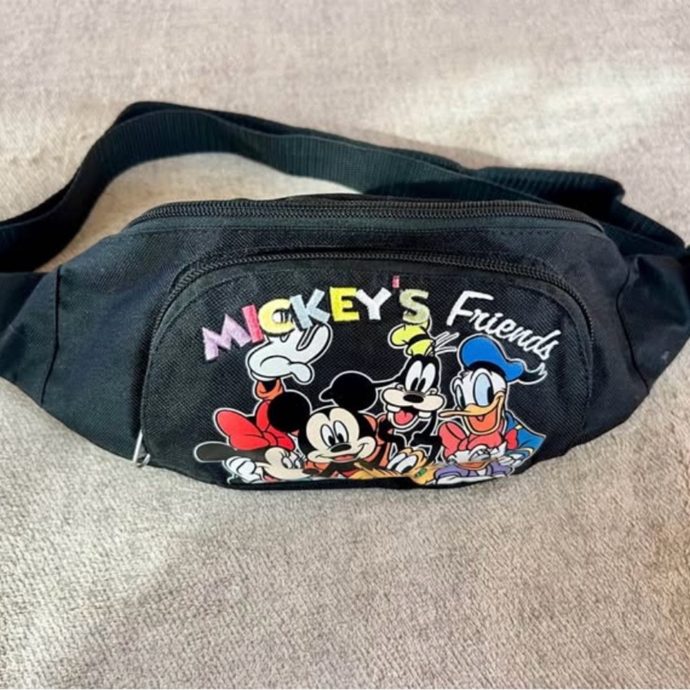 Mickey's Friends Black Fanny Pack